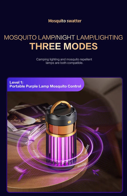 3-in-1 Mosquito Repellent Lamp Camping Lighting Insect Repellent Home Nightlight Electric Shock Mosquito Repellent Household