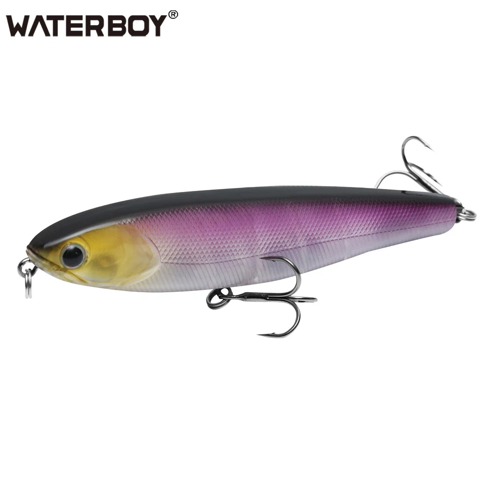 WATERBOY Pencil Stickbait – Walk-the-Dog Topwater Lure, 8.5cm / 9.5cm / 12.8cm, 32 Colors