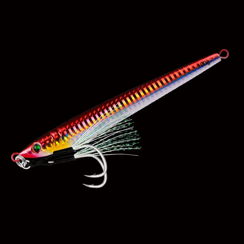 5-Piece Deep Sea Metal Jig Set – Fast-Sinking Slow Jig Spoon Lures | 60g, 80g &amp; 100g | Ocean &amp; Freshwater