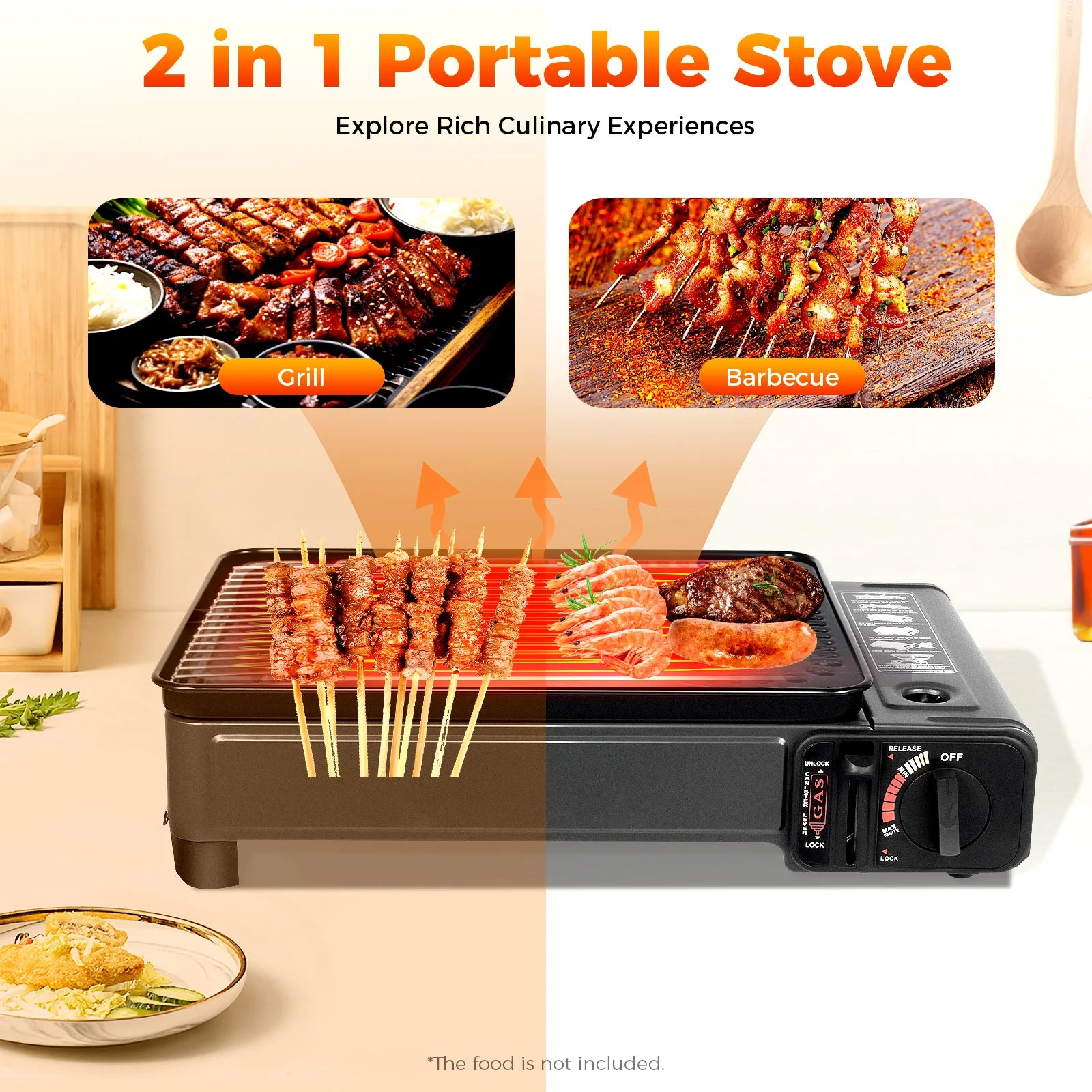 Portable Camping Grill Gas Stove Butane Gas Stove For Camping,