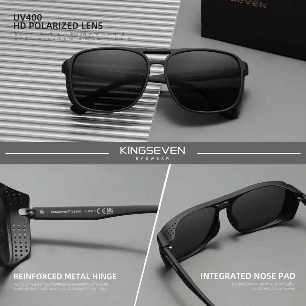 KINGSEVEN Fashion Large Frame Polarized Sunglasses – UV400 Vintage Style