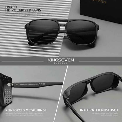 KINGSEVEN Fashion Large Frame Polarized Sunglasses – UV400 Vintage Style