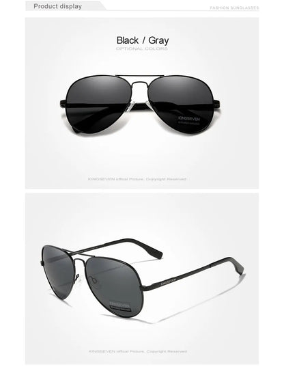 KINGSEVEN Photochromic Polarized Pilot Sunglasses – Men&