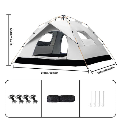 2-Person Pop-Up Camping Tent | 3-Second Setup | Waterproof &amp; All-Weather