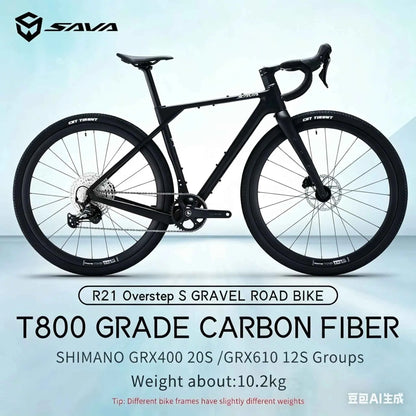 SAVA New R21 Gelaro S6/S4 Gravel Bike, All-Terrain Off-Road Bike, SAVA New R21 and GRX 12/GRX 20Speed Gearset Bicycle