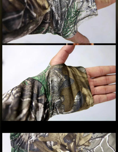 NANFOO Tree Camo Sun Protection Fishing Jacket – Lightweight Hooded UPF Jacket for Hunting, Fishing &amp; Hiking (M–3XL)