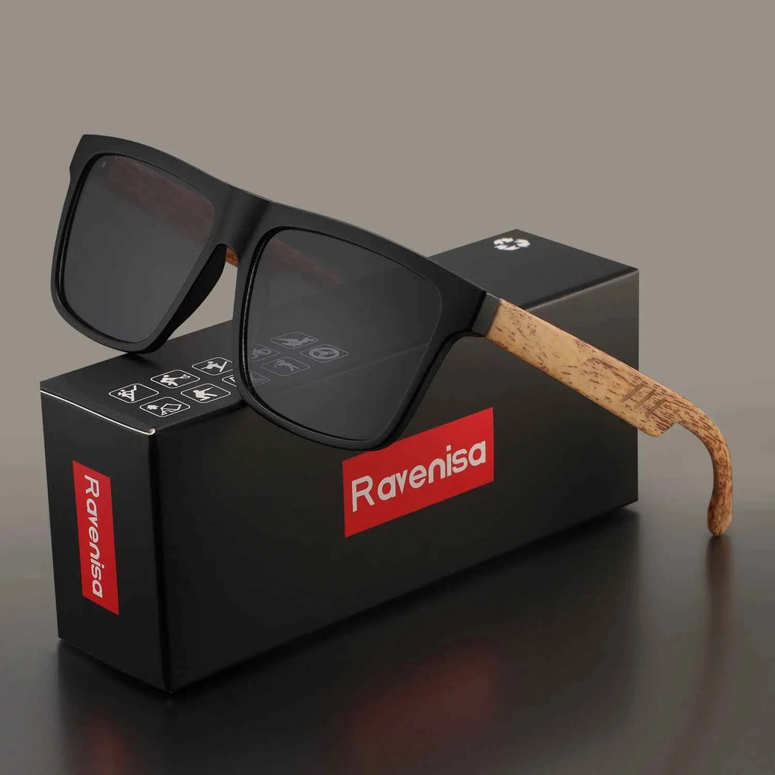 Ravenisa Fashion Vintage Square Frame Sunglasses Men Women Fishing Driving Man Luxury Brand Designer Sun Glasses UV400 Eyewear