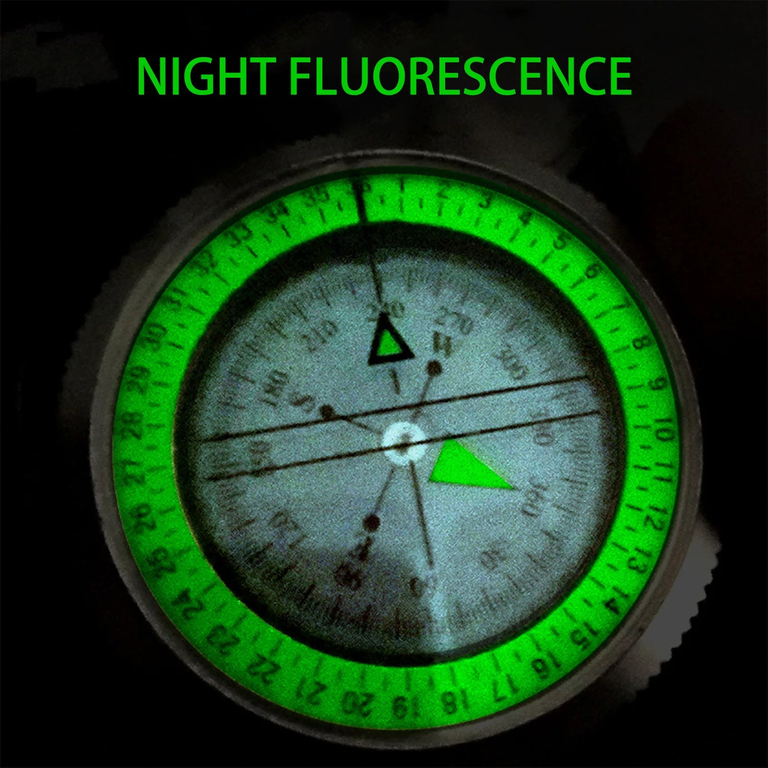 Phosphorescent Lensatic Compass – High-Precision Navigation for Hiking, Camping &amp; Survival