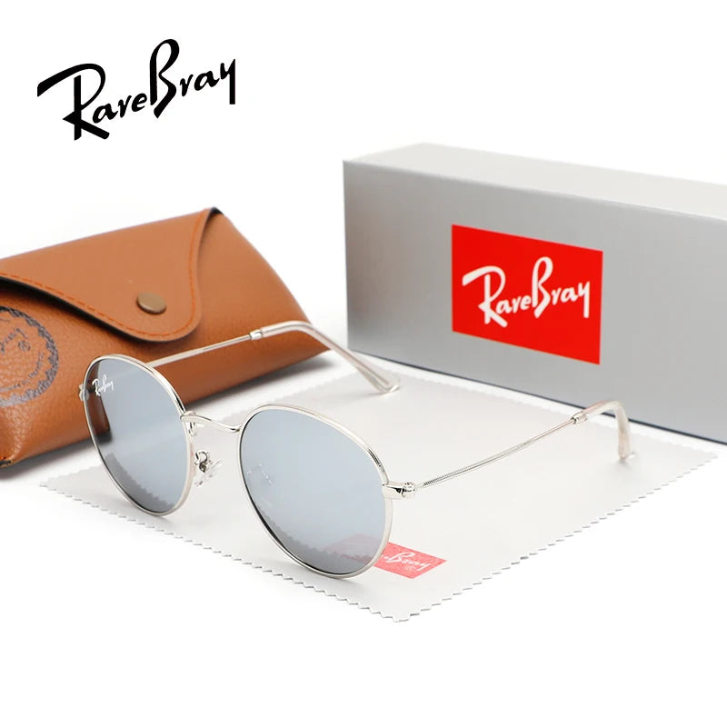 Retro Round Polarized Sunglasses – Unisex Ultra-Light Metal Frame UV400 Classic Circular Shades