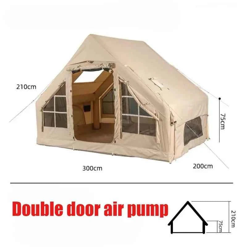 Inflatable Air Column Tent – Quick Setup | Double Door | Skylight | Mosquito Screen | Rainproof &amp; UV Protection