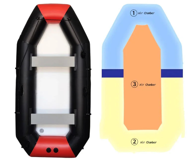 New 1.75~3.6m Inflatable Fishing Boat PVC 0.7mm Thickened Kayak Canoe Boat Sea Drifting Boat Rubber  Kayak Canoe Boat Drifting Boats