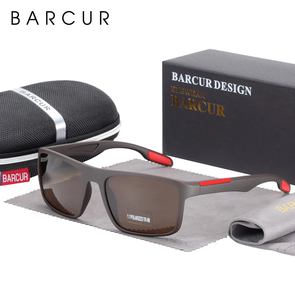 BARCUR Cycling Sunglasses – TR90 Ultralight Polarized UV400 Square Eyewear for Men &amp; Women