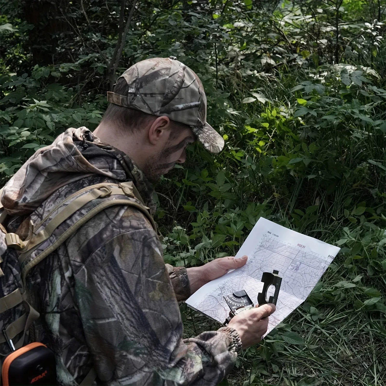 Phosphorescent Lensatic Compass – High-Precision Navigation for Hiking, Camping &amp; Survival