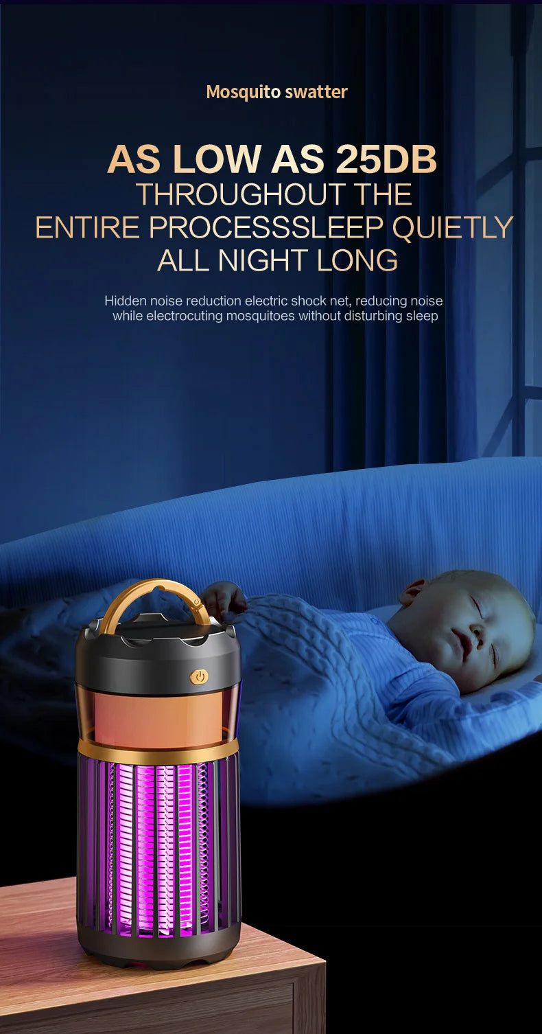 3-in-1 Mosquito Repellent Lamp Camping Lighting Insect Repellent Home Nightlight Electric Shock Mosquito Repellent Household