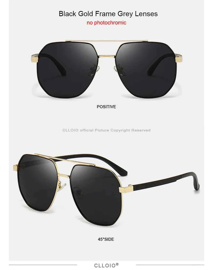 CLLOIO Classic Photochromic Sunglasses Men Women Polarized Driving Shades Sun Glasses Travel Anti-glare Chameleon Glasses