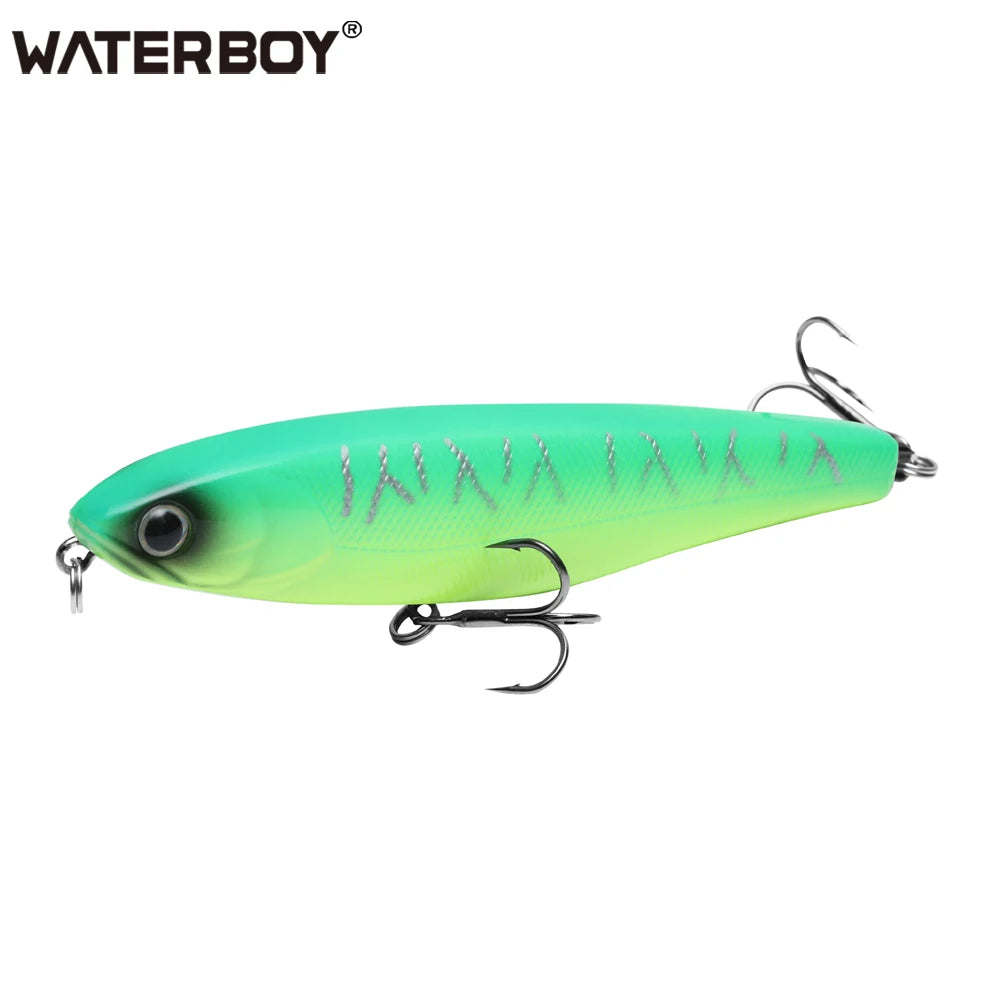 WATERBOY Pencil Stickbait – Walk-the-Dog Topwater Lure, 8.5cm / 9.5cm / 12.8cm, 32 Colors