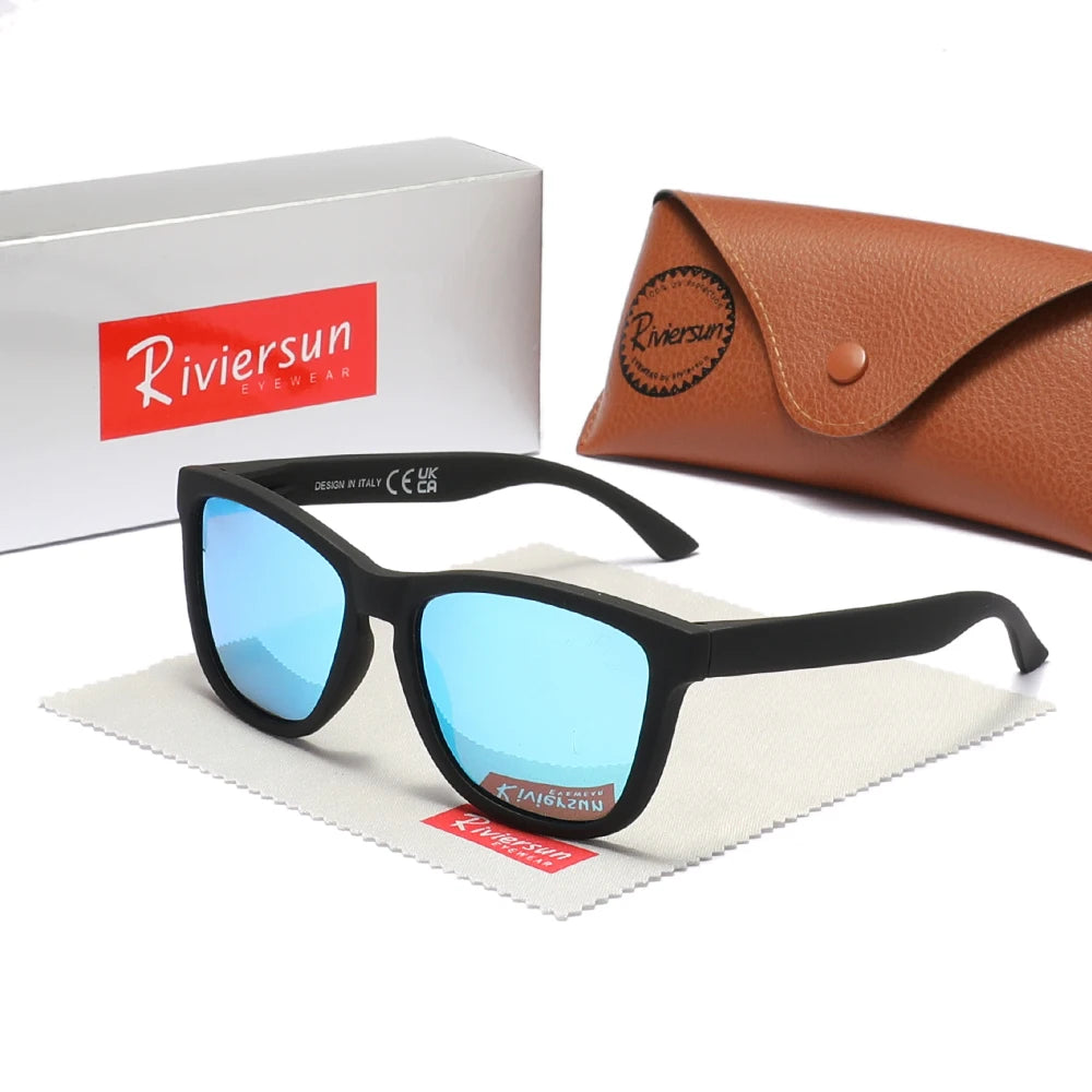RIVIERSUN Classic Polarized Sunglasses – UV400 Unisex Retro Square Eyewear