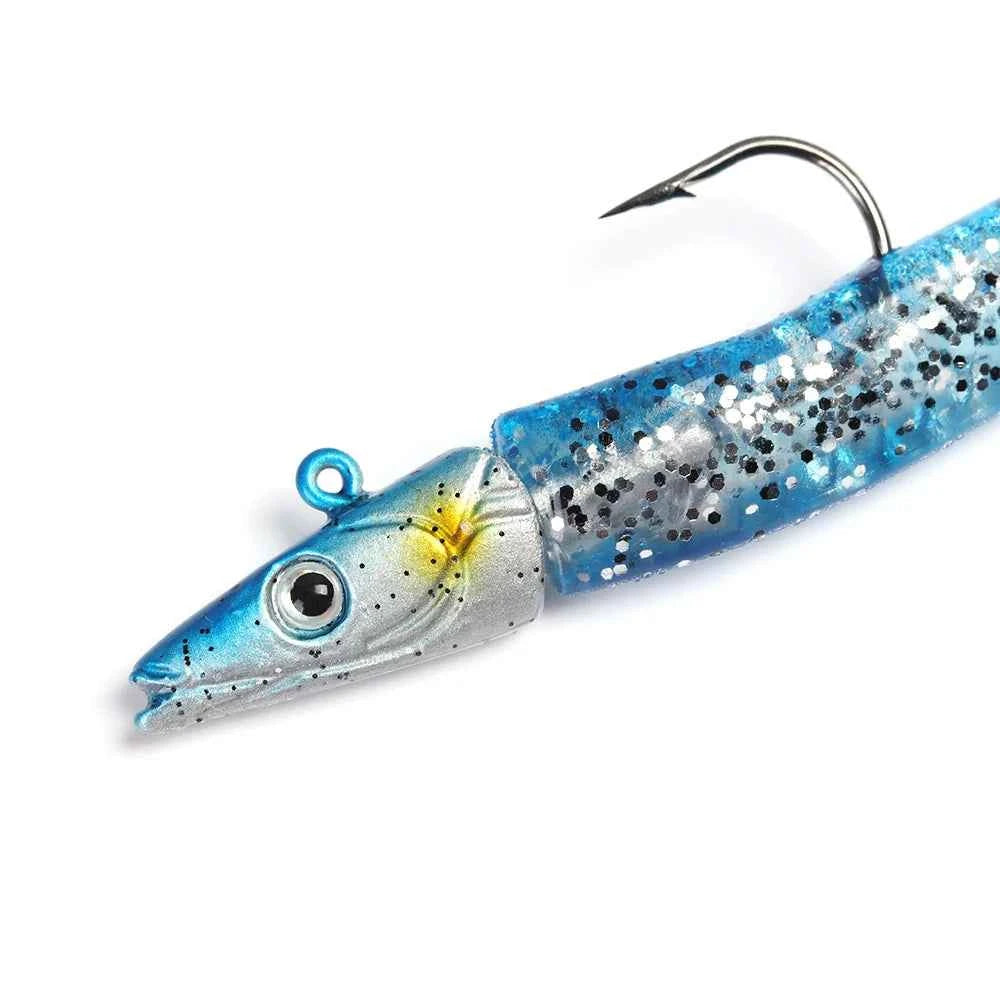 Soft Silicone Biomimetic Eel Fishing Lure – Lead Head | Luminous &amp; Standard | 10–16cm | 5 or 10 Pack