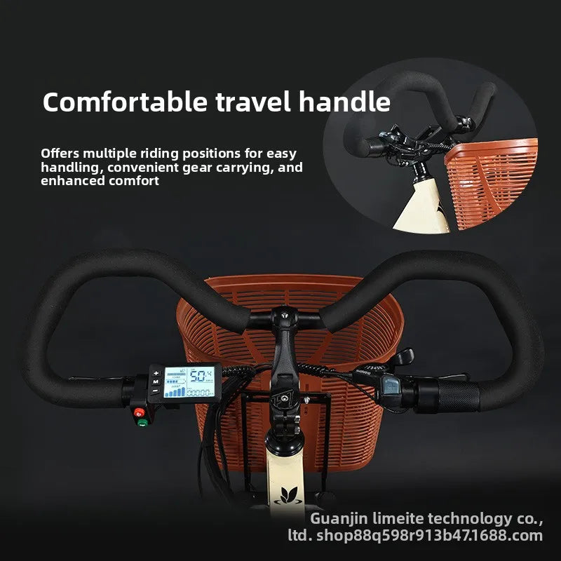 400W brushless motor city riding electric bicycle 48V20AH lithium battery electric moped adult bicycle 26-inch leisure E-Bike