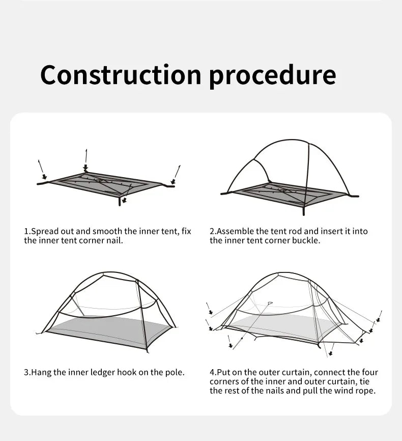 Naturehike Could Up Base 2025 Ultra light trekking tent Tent outdoor camping overnight double camping equipment
