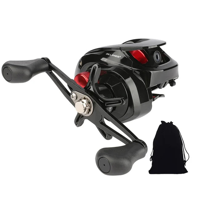 GLS Baitcasting Reel – 6.3:1 Gear Ratio 8KG Max Drag Metal Construction for Bass, Ocean &amp; Lake Fishing