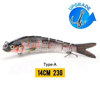 VTAVTA Jointed Swimbait Crankbait – Sinking Wobbler, 6/7/8-Segment, 10–14cm, 60+ Colors