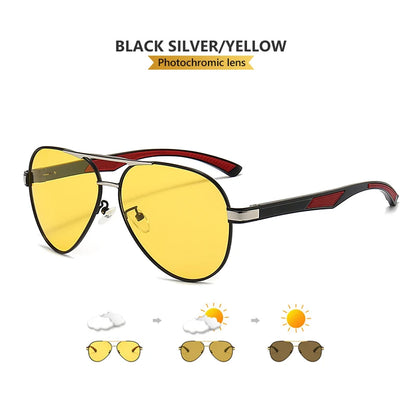 LIOUMO Luxury Photochromic Night Vision Sunglasses – Anti-Glare Chameleon Driving Glasses