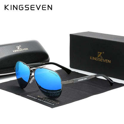 KINGSEVEN N7730 Polarized Pilot Sunglasses – Titanium Frame, Photochromic, UV400, Unisex