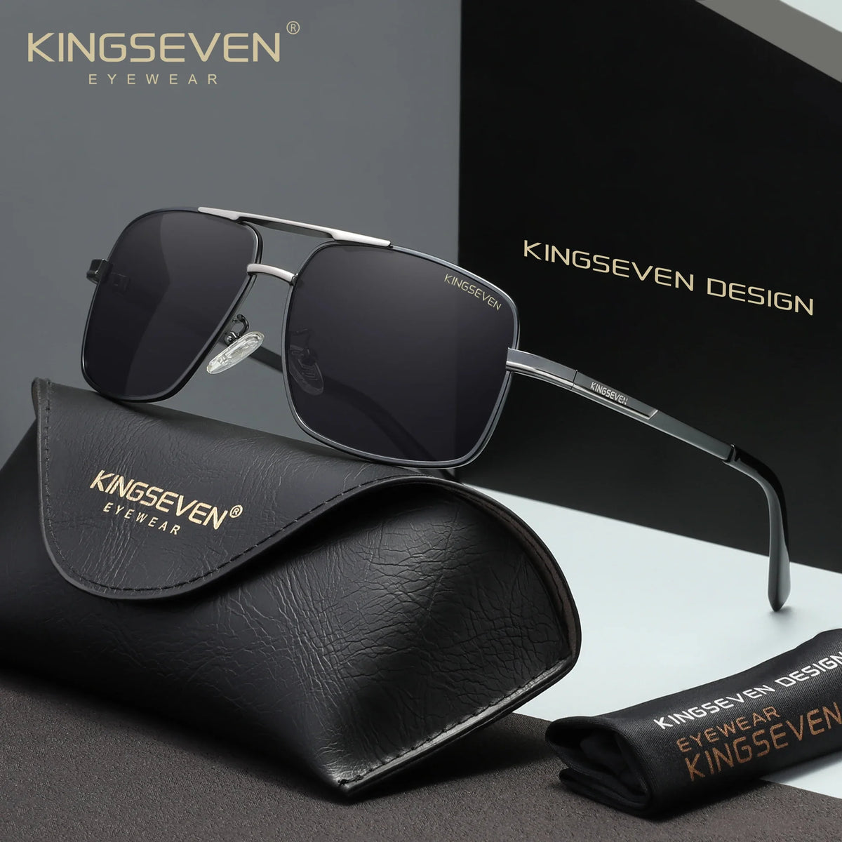 KINGSEVEN 7891 Polarized Sunglasses – Stainless Steel, Photochromic, UV400, Unisex