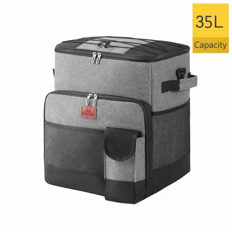 43L Rolling Cooler Bag with Removable Wheels &amp; Handle – Insulated Portable Cooler for Camping, Beach &amp; Travel