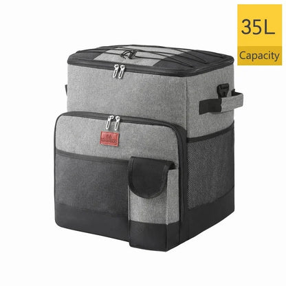 43L Rolling Cooler Bag with Removable Wheels &amp; Handle – Insulated Portable Cooler for Camping, Beach &amp; Travel