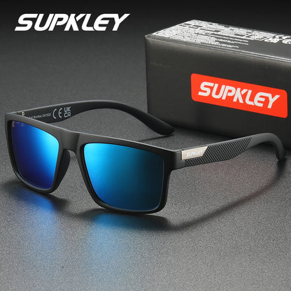 SUPKLEY Polarized Square Sunglasses – UV400, Lightweight Polycarbonate Frame, Unisex, 8 Colors