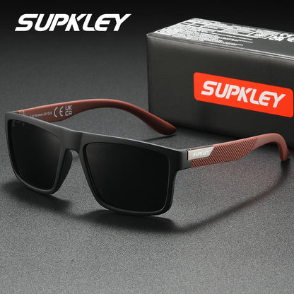 SUPKLEY Polarized Square Sunglasses – UV400, Lightweight Polycarbonate Frame, Unisex, 8 Colors