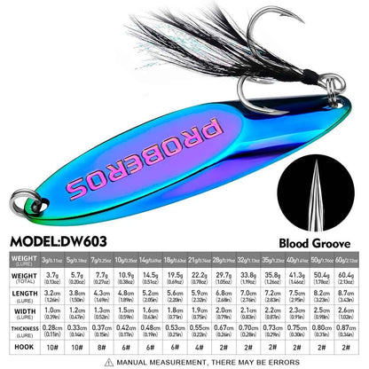 3pc Metal Sequin Spoon Lure Set – Long Cast Swimbait with Bevel Sequins &amp; Strengthened Hooks (3g–60g)