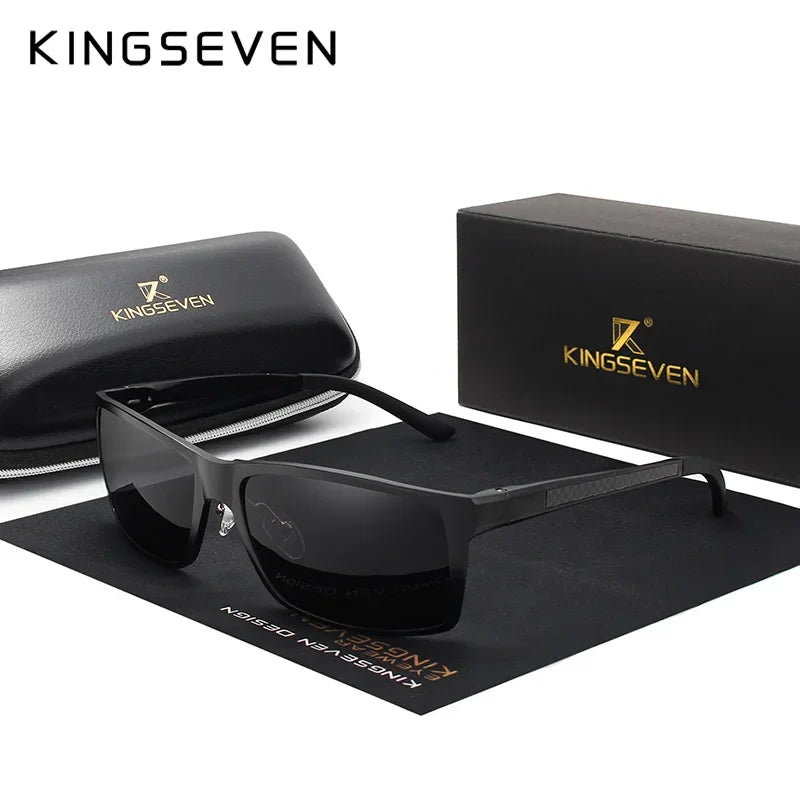 KINGSEVEN Aluminum Polarized Sunglasses – UV400 Mirror Anti-Reflective Driving &amp; Biking Eyewear