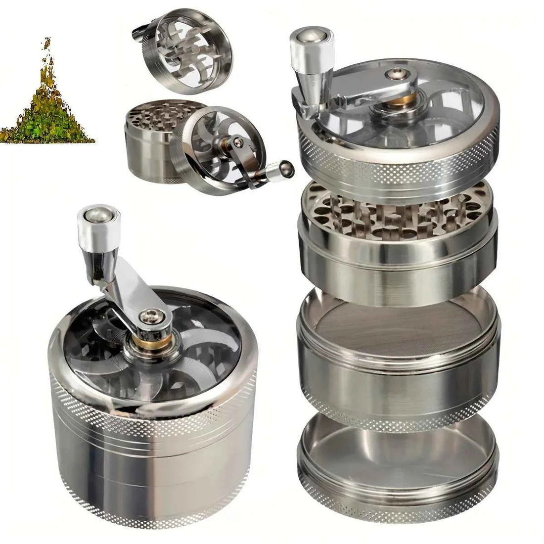 Stainless Steel Nut & Hard Spice Grinder – Manual Mill | CE Certified | Black or Silver