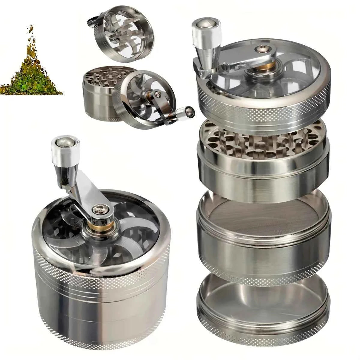 Stainless Steel Nut &amp; Hard Spice Grinder – Manual Mill | CE Certified | Black or Silver