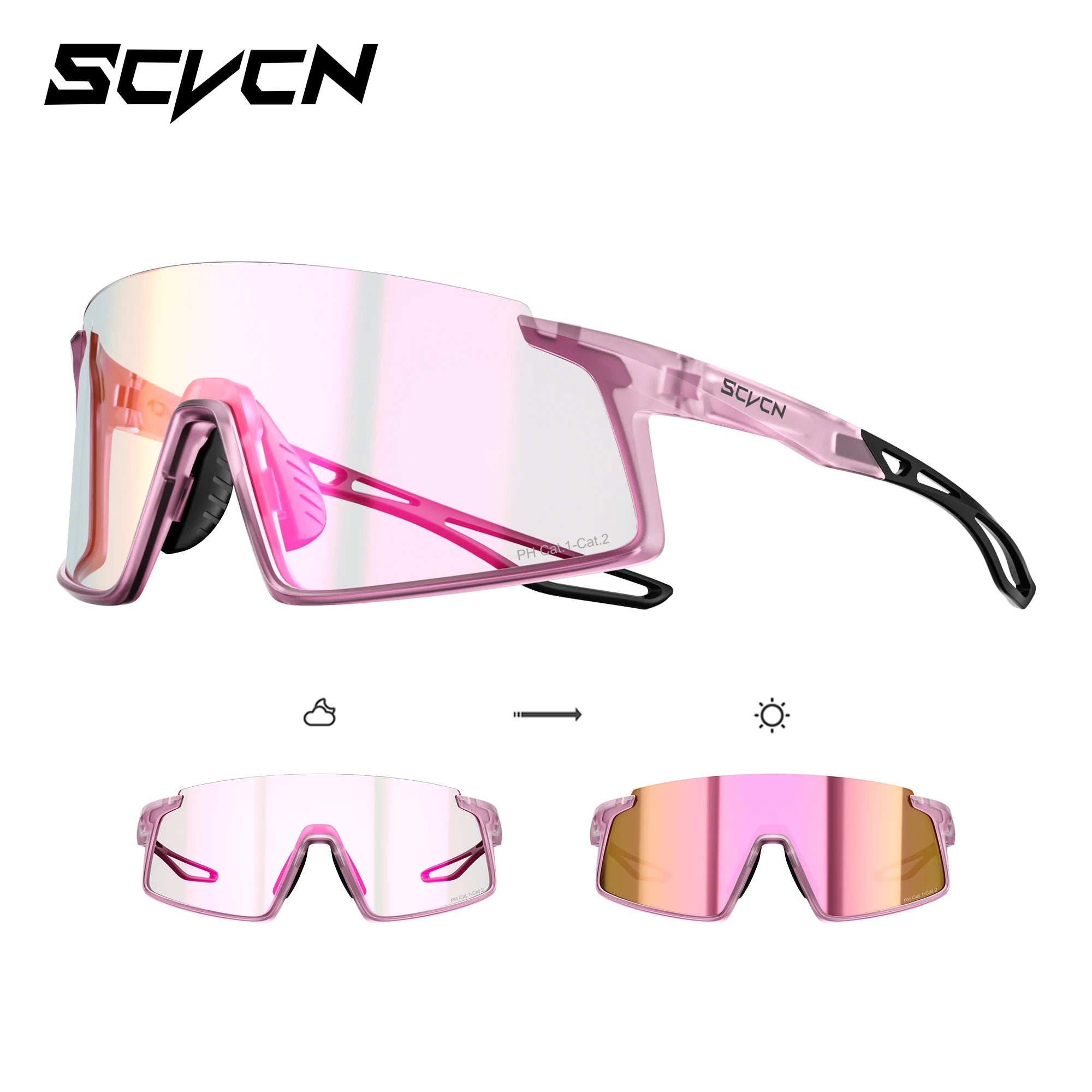 Kapvoe Cycling Sunglasses Photochormic Glasses for Men Hiking UV400 Sports Casual Glggles MTB Bike Glasses Outdoor Eyewear 2026