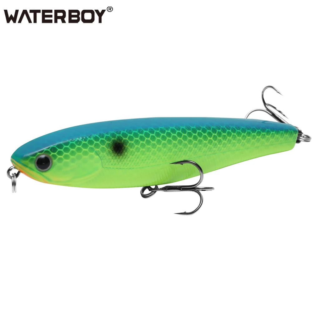 WATERBOY Pencil Stickbait – Walk-the-Dog Topwater Lure, 8.5cm / 9.5cm / 12.8cm, 32 Colors