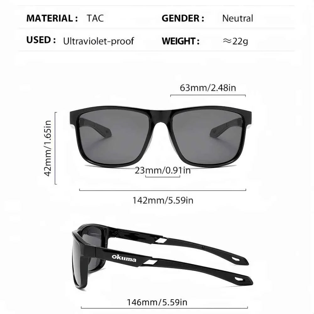 Okum fashion polarized glasses UV400, anti UV, anti glare, strong light, suitable for cycling, driving, fishing, etc