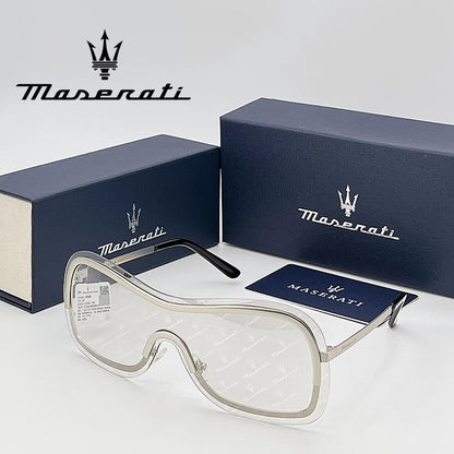 Maserati UV400 Polarized Sunglasses – Square Alloy Frame, Anti-Reflective TAC Lenses