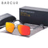 BARCUR BC8035 Polarized Pilot-Square Sunglasses – Stainless Steel, UV400, Unisex