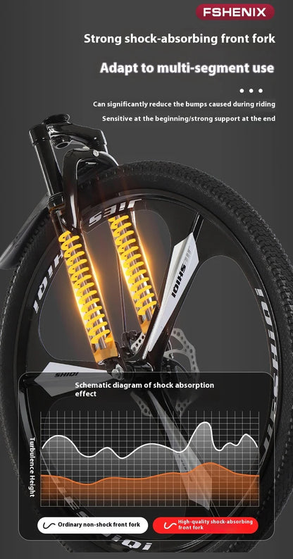 Adult wholesale mountain bikes, 24-inch and 26-inch, shock-absorbing, 21-speed off-road bikes, and college student bicycles