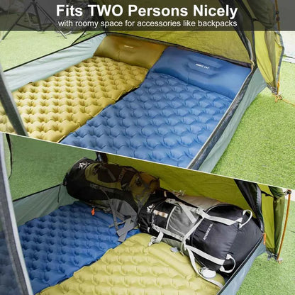 Night Cat Backpacking Tent 2 Person Lightweight Camping Tent with Foldable Pole, Lightweight Fast Setup Double Layers Waterproof Ultralight Tent Compact 7x4.4ft - Two Doors