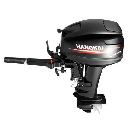 HangKai 18HP Outboard Motor, 2 Stroke 246CC Heavy Duty Outboard Boat Water Cooled Engine with CDI Ignition System Long Shaft