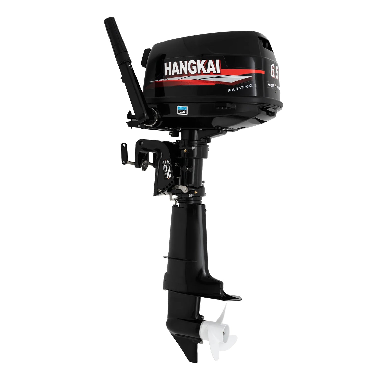 4-Stroke 6.5HP Outboard Motor 123CC, Gasoline Engine with with CDI Ignition &amp; Water-cooling System for Inflatable Fishing Boat