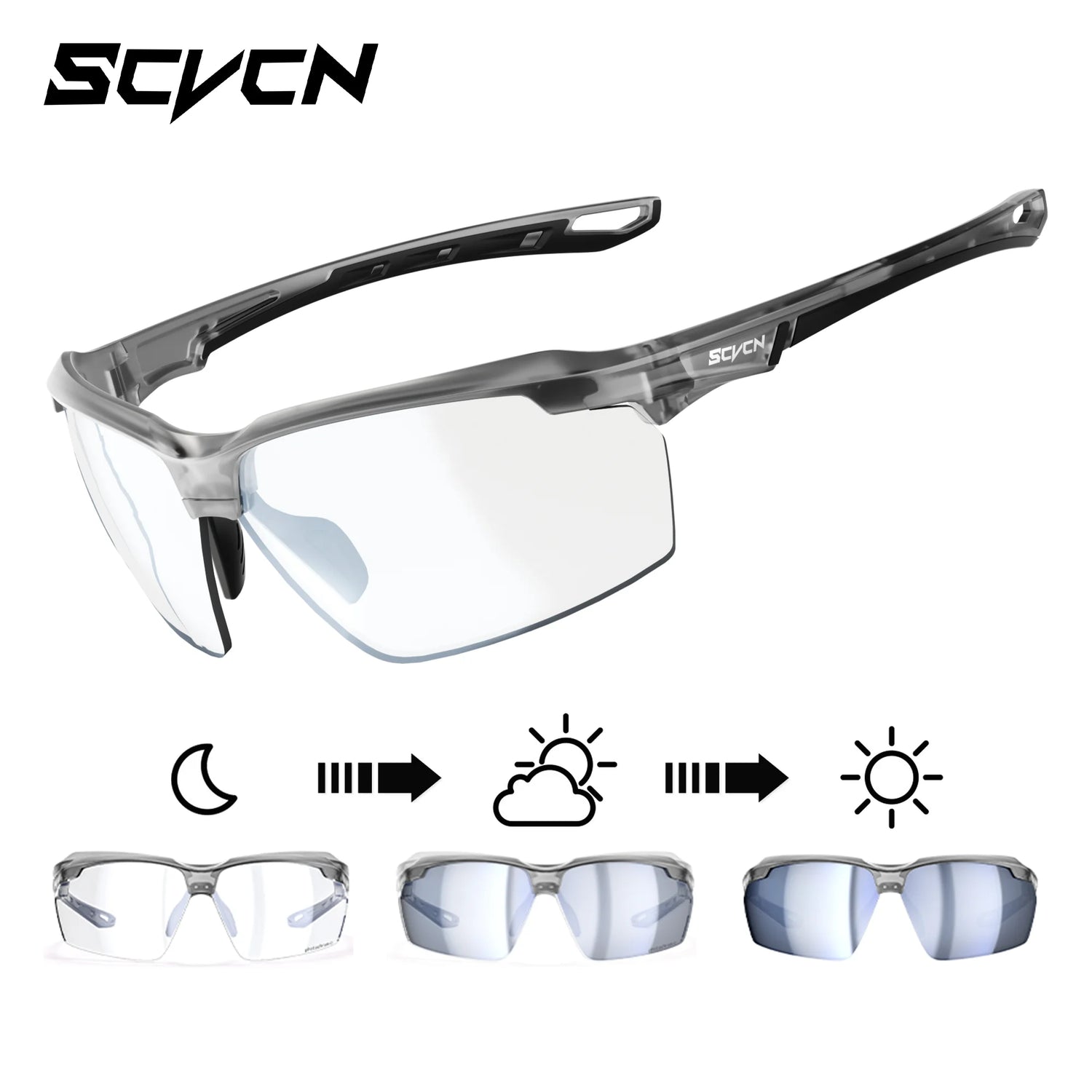 SCVCN Tactical Shooting Glasses – Photochromic Polarized Shockproof Goggles for Hunting, Airsoft &amp; Outdoor Sport