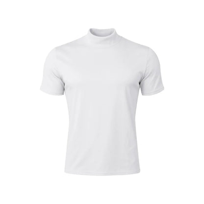 2025 compress sports Men T-shirt quick-dry Half High Collar Short Sleeve Pullover Tops Tight Breathable tops men Running T-shirt