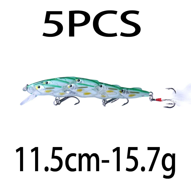 75mm 9g Floating Crankbait Fishing Lure – Swimbait Wobbler with Rattle &amp; 3D Eyes
