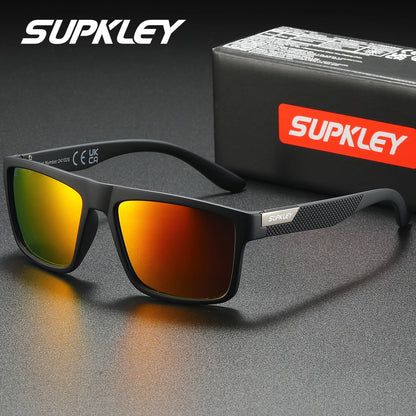 SUPKLEY Polarized Square Sunglasses – UV400, Lightweight Polycarbonate Frame, Unisex, 8 Colors